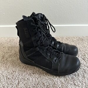 5.11 Tactical Boots US Men's Size 10.5 Boots 8" Side Zip Boot 12431 Black